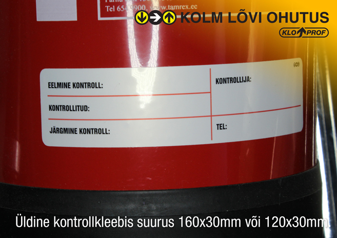 kontrollkleebis, kustuti kontrollkleebis, üldine kontrollkleebis