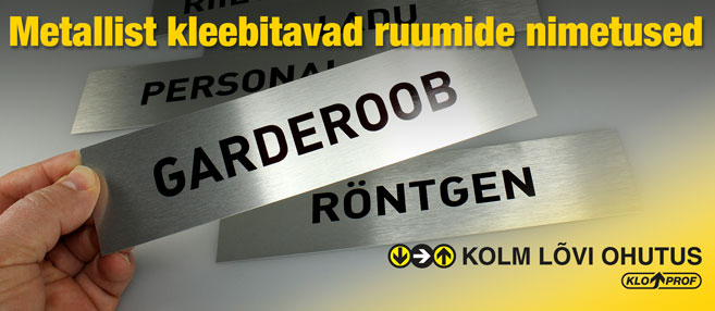 ruumide nimetustega sildid